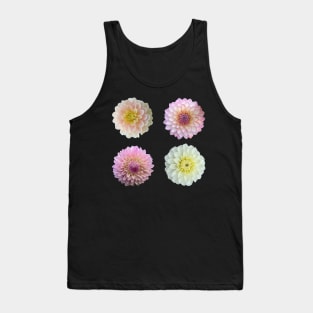 Dahlia Garden Party on Pink Tank Top